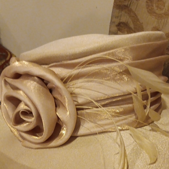 Halo Cream Wide Brim Hat with Bow main image 5